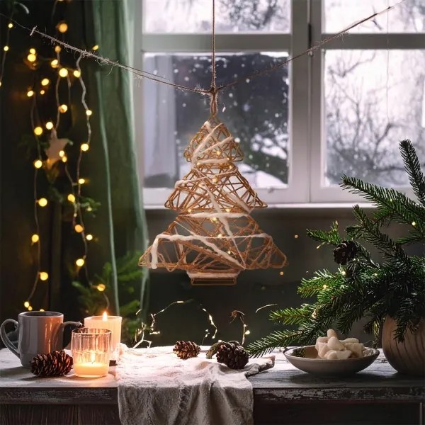 Brilagi - LED karácsonyi dekoráció LED/2xAA 34x31 cm karácsonyfa