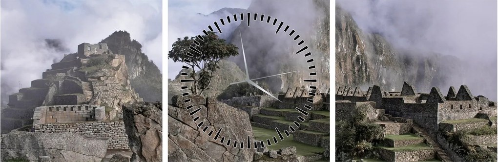 Kép - Machu Picchu (órával) (90x30 cm)