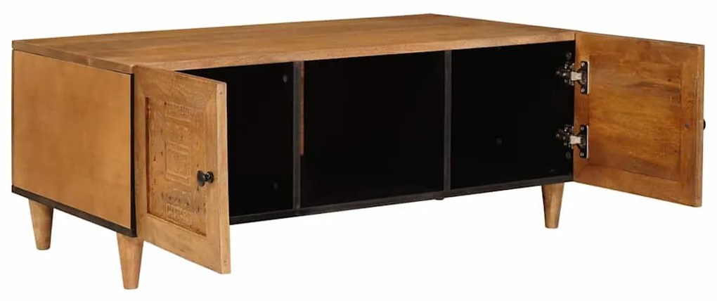 Dohányzóasztal Világosbarna 100 x 54 x 40 cm tömör mangófa