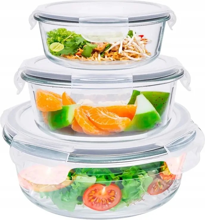 3 db-os ételtároló szett LunchBox üveg tároló Altom Design Fresh