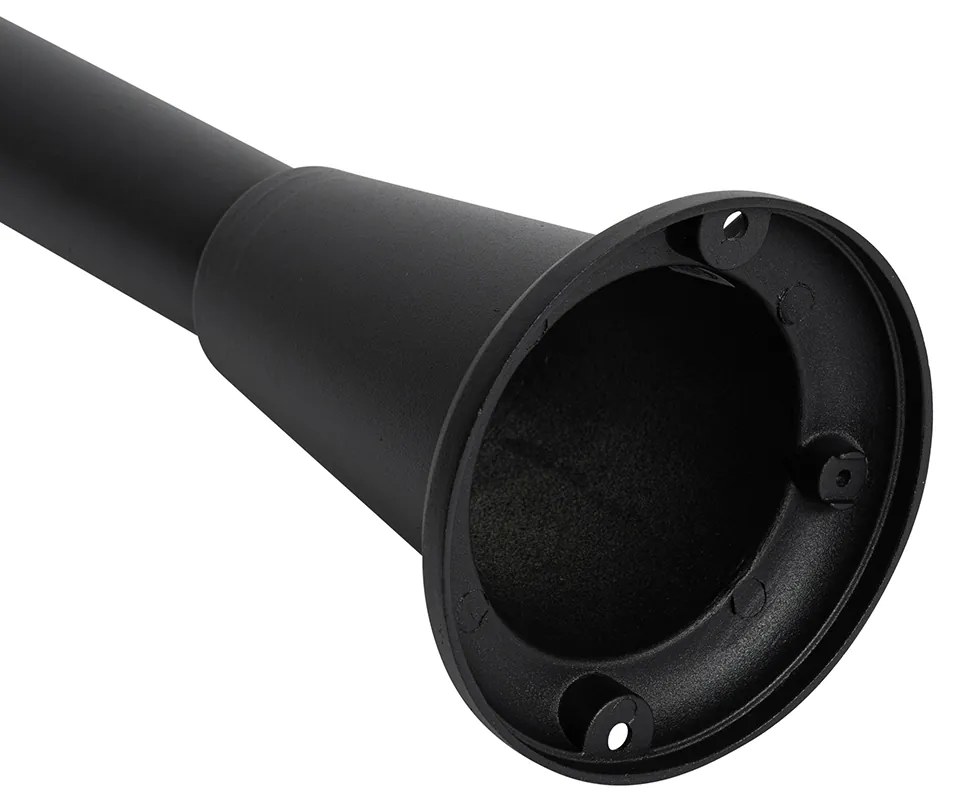 Kültéri állólámpa fekete bordázott üveggel 100 cm IP44 - Charlois bordázott