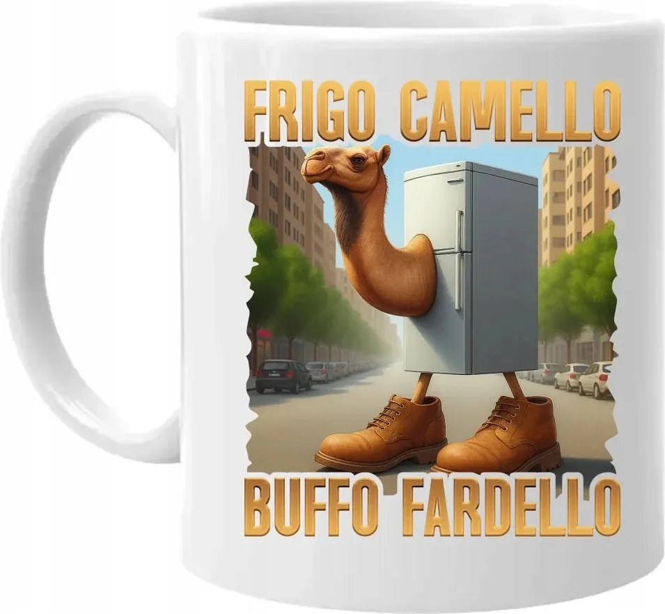 Frigo Camello Buffo Fardello Italian Brainrot teve hűtőszekrény Bögre