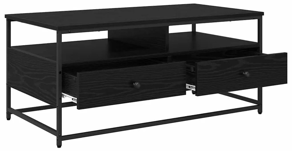 Dohányzóasztal fiókkal Musta tammi 100 x 51 x 45 cm Faanyag