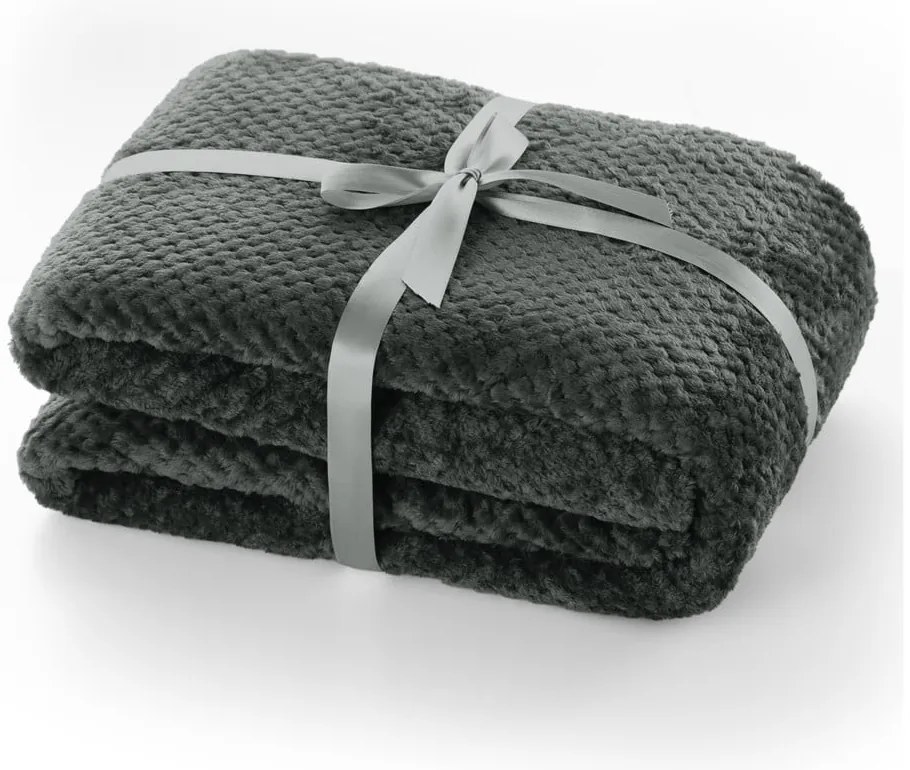 Henry sötétszürke mikroszálas takaró, 210 x 170 cm - DecoKing