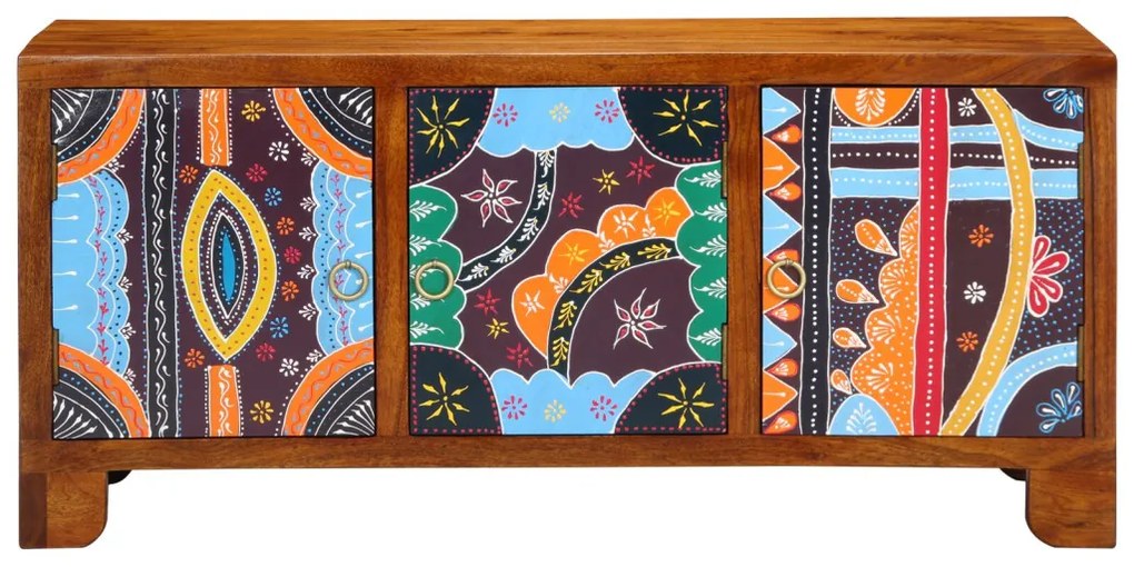 Cipőpad mézbarna 100 x 35 x 45 cm tömör akácfa