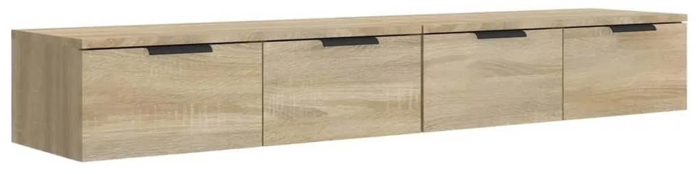 2 db sonoma tölgyszínű szerelt fa fali szekrény 68x30x20 cm