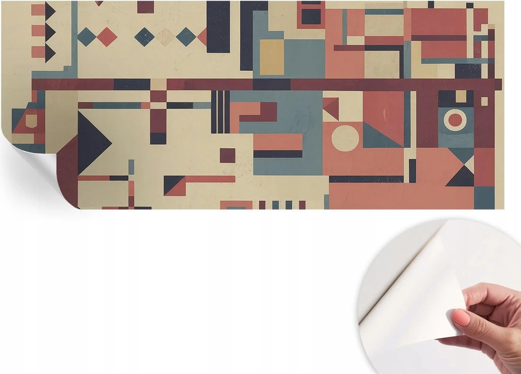 Öntapadós tapéta Fali furnér 3D Absztrakt kompozíció 250x104 cm