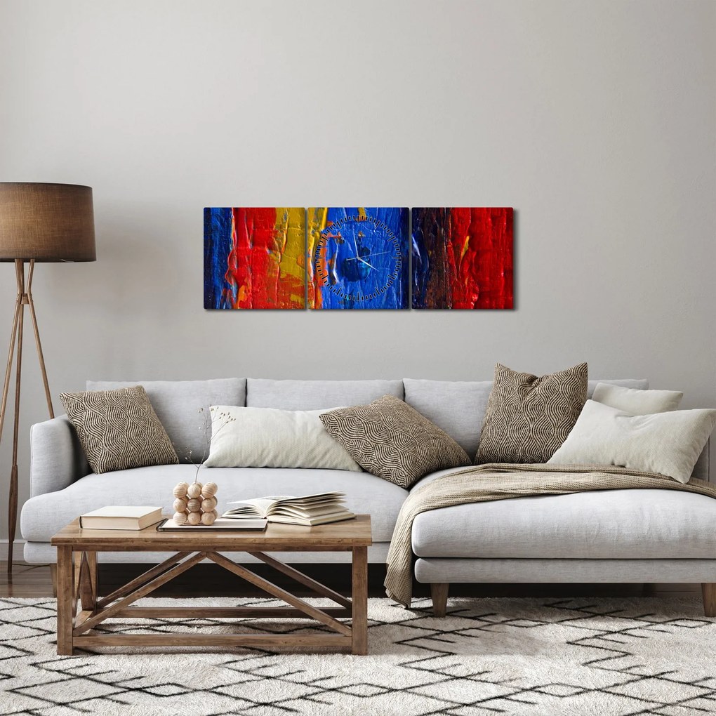Festői szinek képe (órával) (90x30 cm)