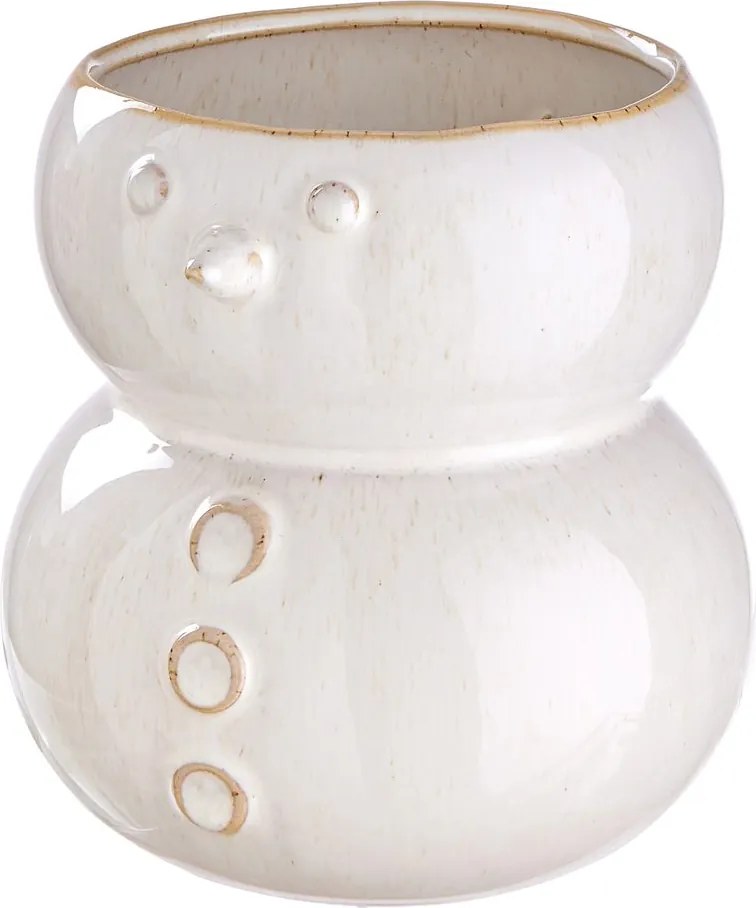 SNOWMAN kerámia váza 16cm , hóember