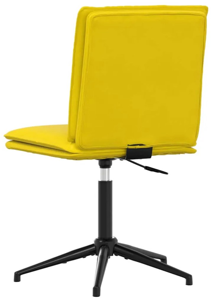 vidaXL 4 db sárga bársony étkezőszék