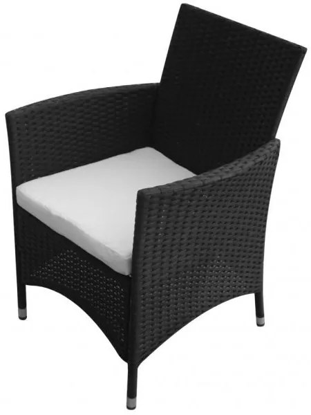 Casaria® Kerti rattan szett Berlin 1+8 - fekete