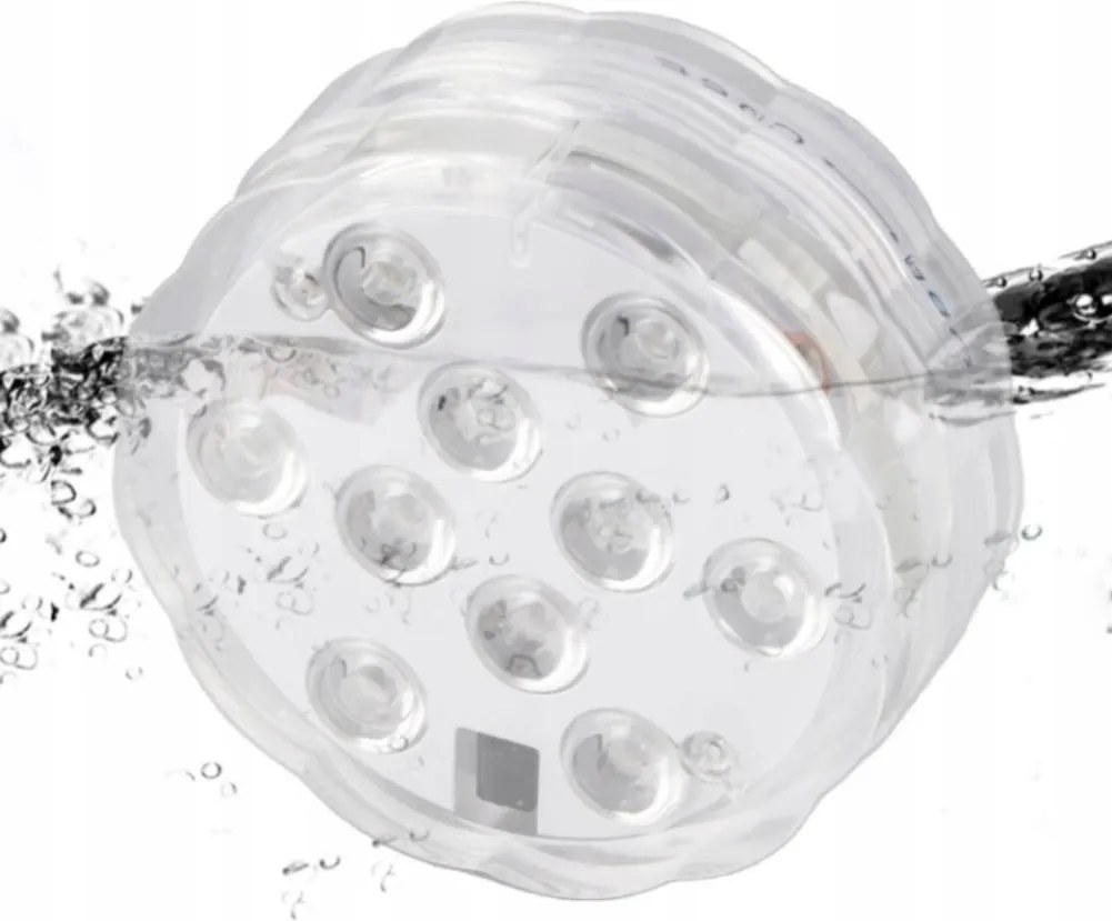10 Led-es Medence Lámpa Spa Kád 16 Szín Távirányító Vízálló IP68