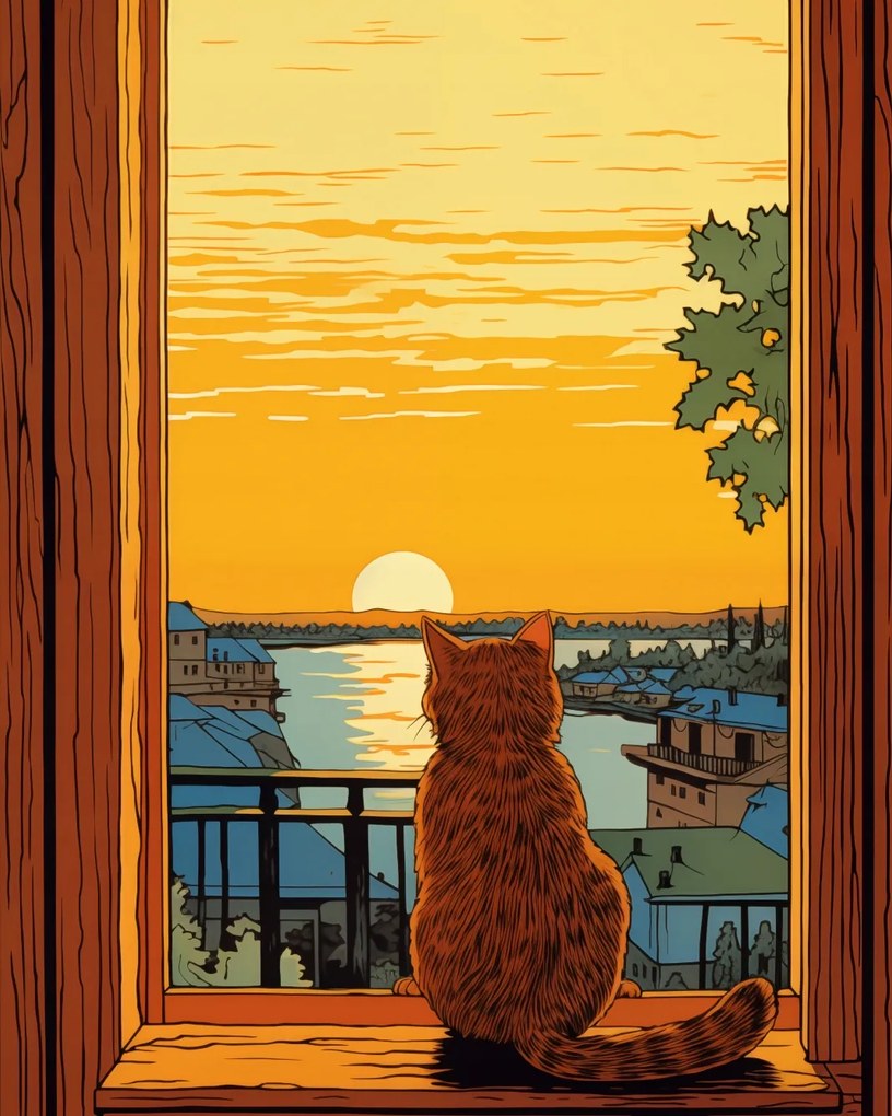 Poszter 40x50cm Nyugat a macskaszemeken keresztül