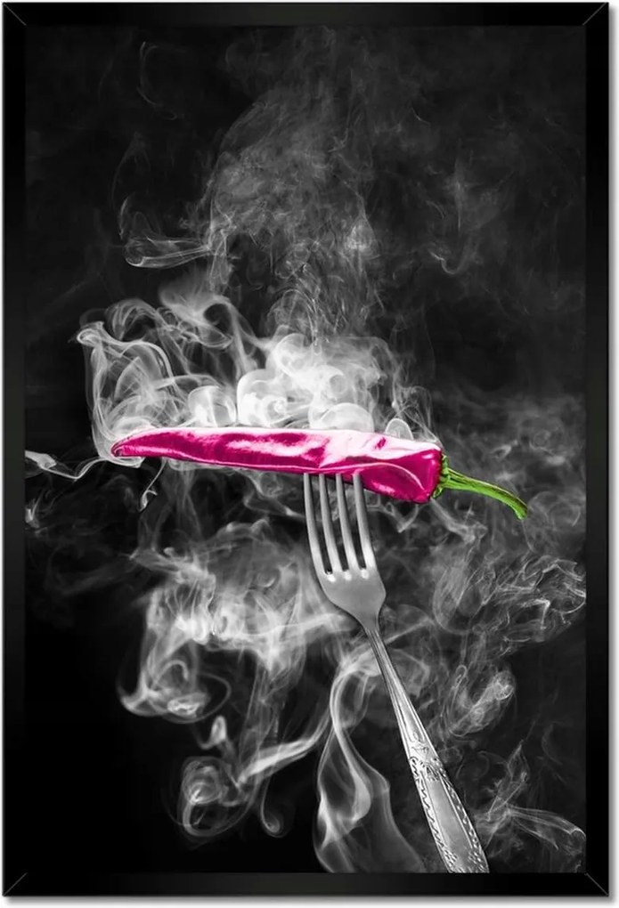 Poszter keretben 40x60 Rózsaszín paprika villa