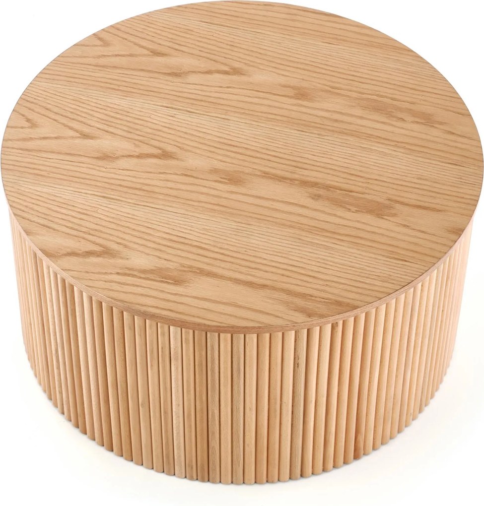 Tamis kerek dohányzóasztal 80 cm - natúr