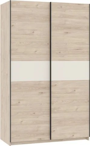 BERNO ruhásszekrény, 120 cm | Jackson hickory tölgy + Kasmír
