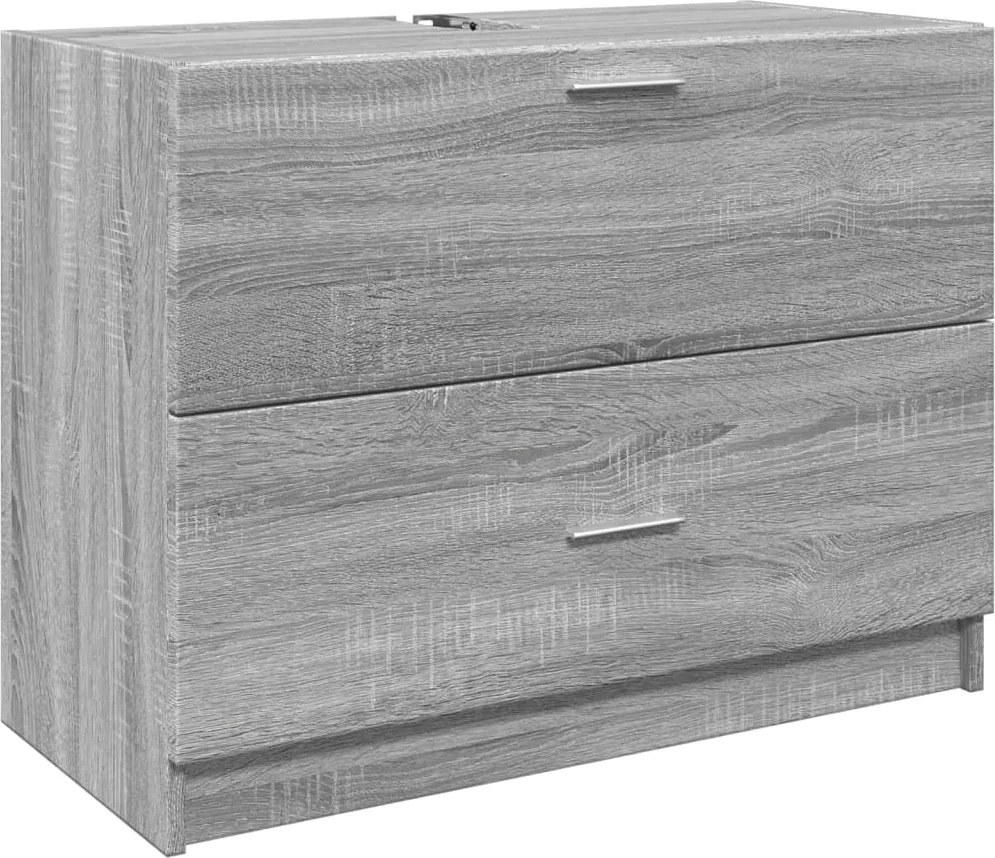 vidaXL szürke sonoma színű szerelt fa mosdószekrény 78 x 37 x 59 cm