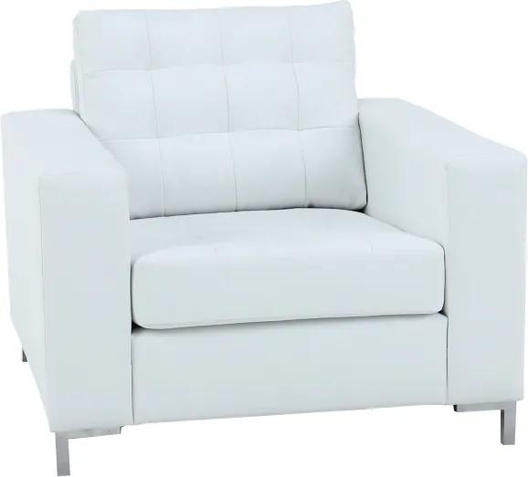 Kárpitozott fotel, textilbőr fehér, ORAGION
