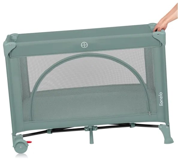 Lionelo - Utazóágy LAURA zsályazöld