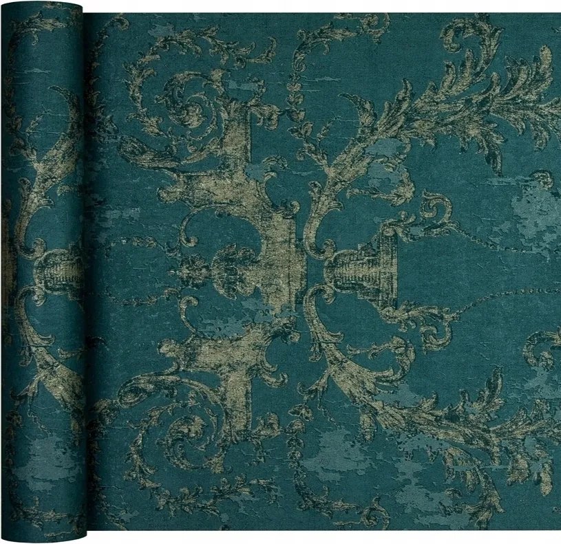 Öregített Kék Díszítésű tapéta