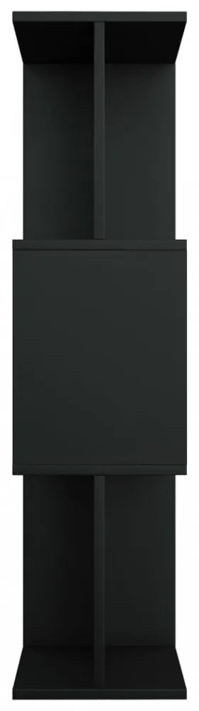 fekete szerelt fa könyvszekrény/térelválasztó 80 x 24 x 96 cm