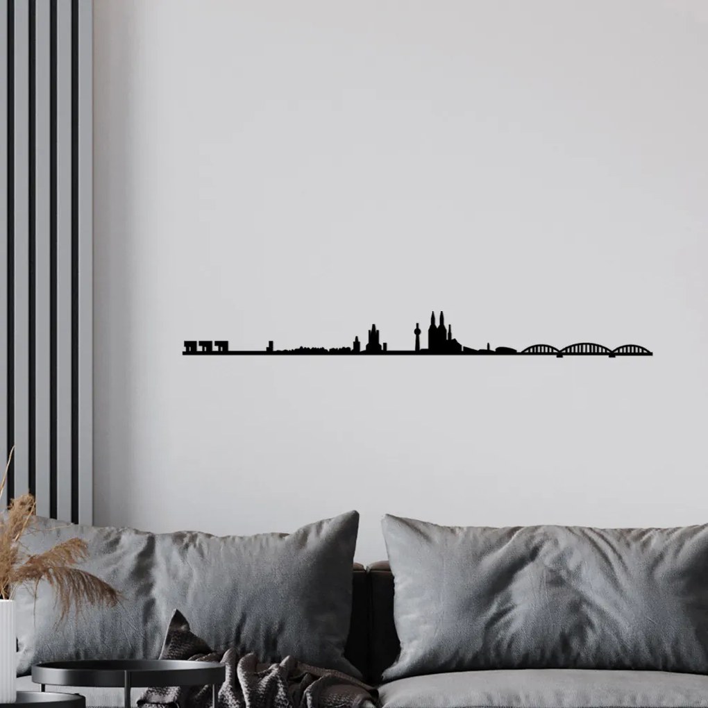 Cologne fém fali dekoráció, 120×12 cm