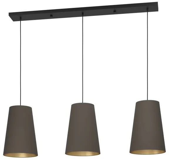 Eglo 390196 - Csillár zsinóron PETROSA 3xE27/40W/230V barna