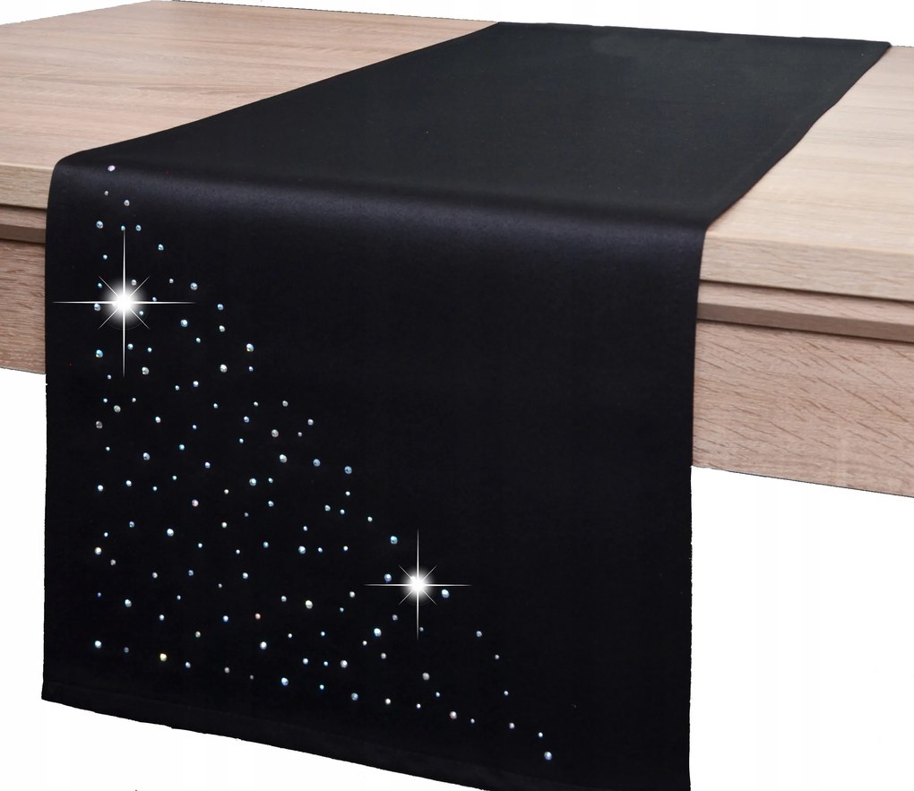 Dekorációs futófelület Krystal 40x200 foltálló öv fekete