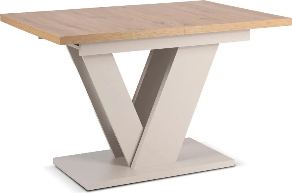 Modern bővíthető étkezőasztal CLARK 120–160 cm artisan tölgy kasmír