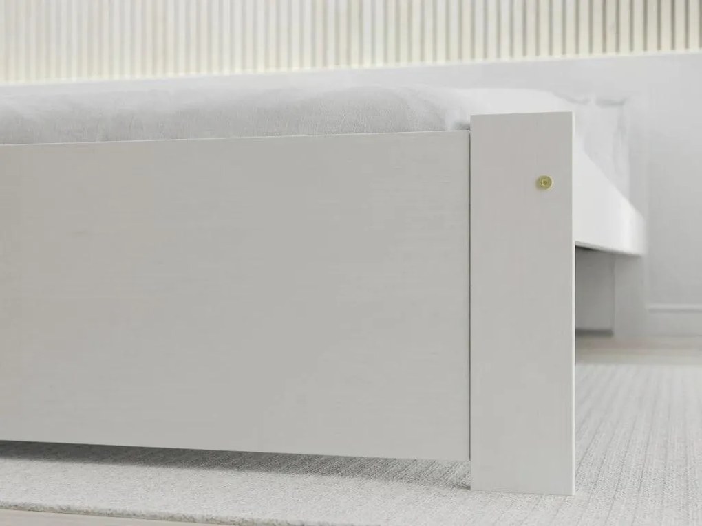 Ágy IKAROS 80 x 200 cm, fehér Ágyrács: Ágyrács nélkül, Matrac: Matrac nélkül