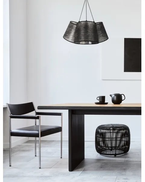 Duolla - Csillár zsinóron ROSSA 3xE27/40W/230V fekete