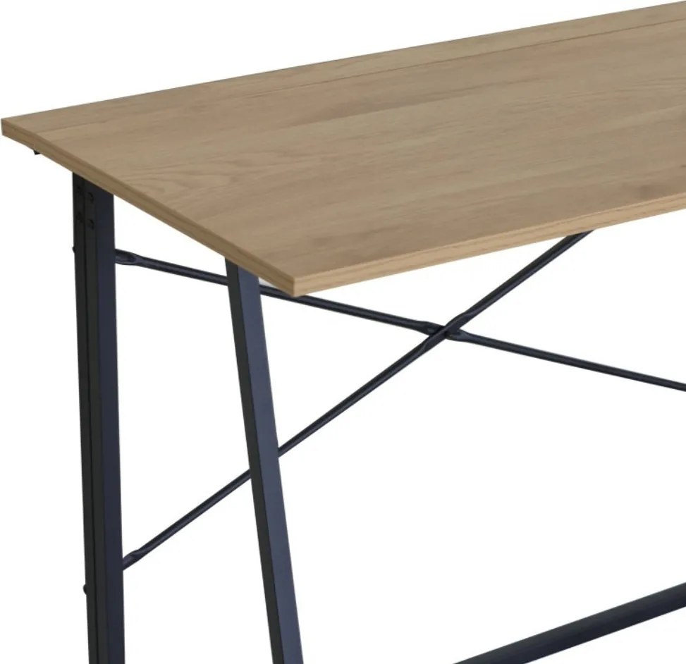 Összecsukható íróasztal / számítógépasztal 100×46 cm, masszív fém vázzal, fekete–aranytölgy – Intenso Home
