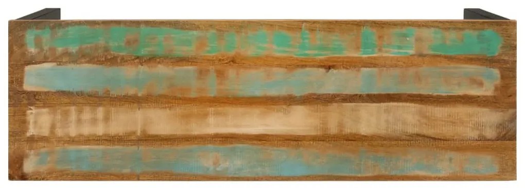 tömör újrahasznosított fa tálalóasztal 110x35x75 cm