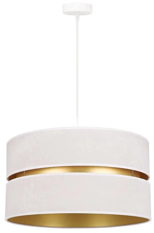 Duolla - Csillár zsinóron DUO 1xE27/15W/230V átm. 40 cm krémes/arany