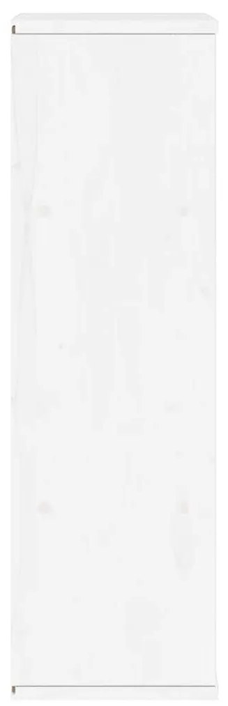 ODDA tömörfa fenyőfa oldalsó szekrény fiókkal fehér 40x24x79 cm