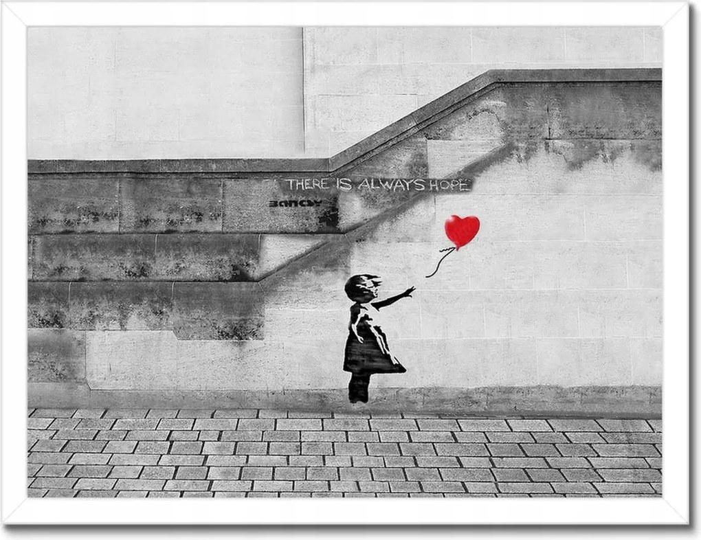 Poszterek keretben 40x30 Banksy Lány Hope