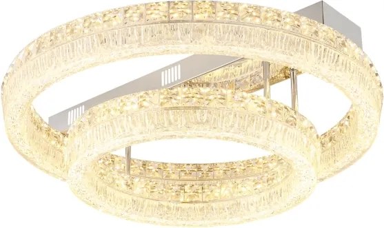 Globo 67387-60D - Dimmelhető LED mennyezeti lámpa LAUREL LED/60W/230V átlátszó üveg+távirányítóval