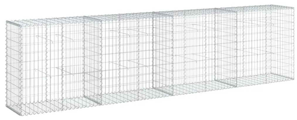 horganyzott vas gabion kosár fedéllel 400 x 50 x 100 cm