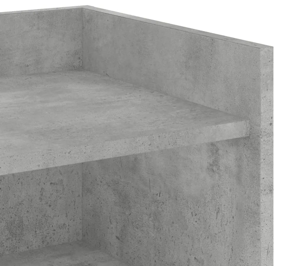 betonszürke szerelt fa tálalószekrény 73,5 x 35 x 75 cm