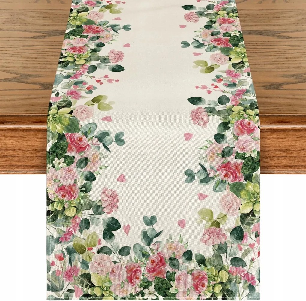 Artoid Fashion futópad 40x140 cm rózsaszín virágok Húsvét