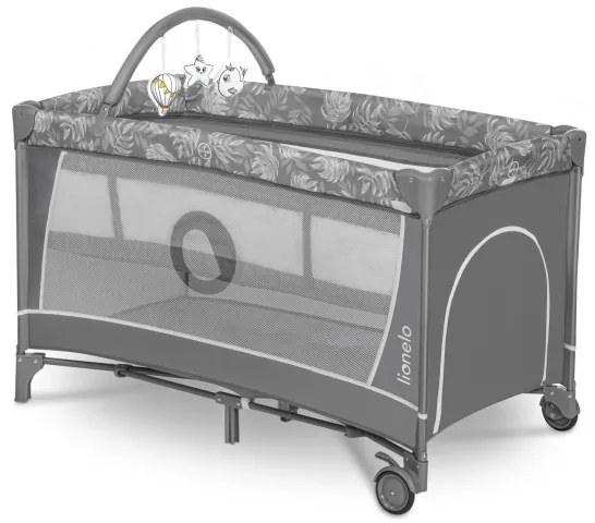 Lionelo - Utazóágy FLOWER Grey Stone