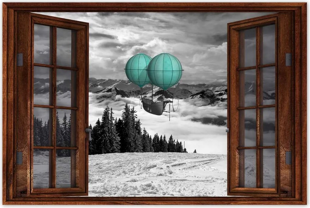 Poszterek 90x60 Menta léghajó