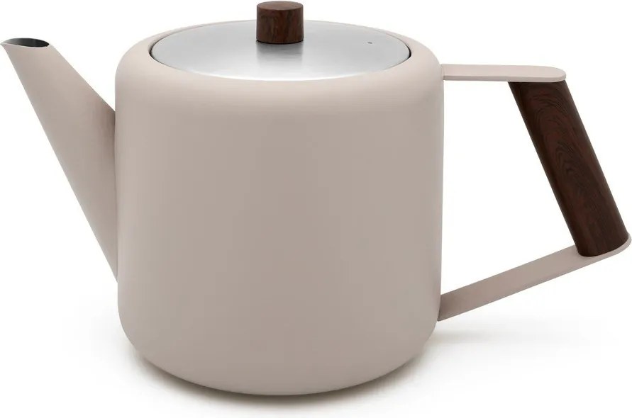 Bézs rozsdamentes acél teáskanna 1,1 l Duet Boston – Bredemeijer