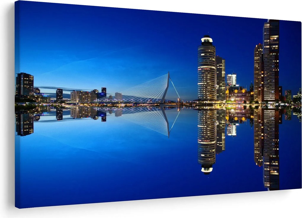 Kép - éjszaka Rotterdam (90x60 cm)