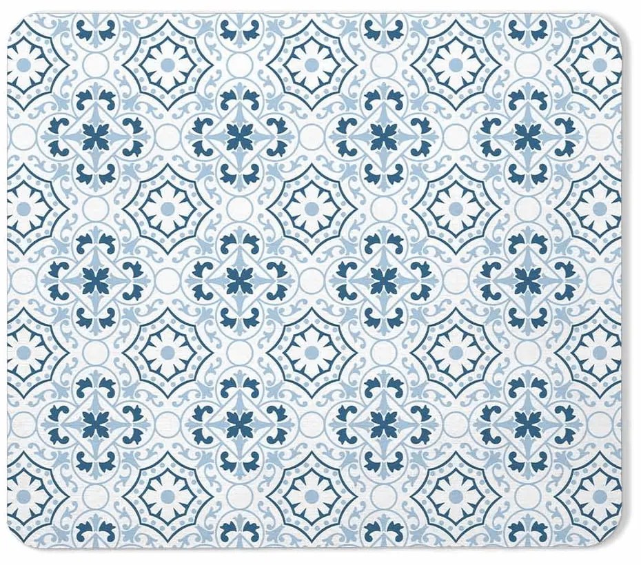 Fehér-kék kovaföld fürdőszobai kilépő 35x45 cm Atlanta – douceur d'intérieur
