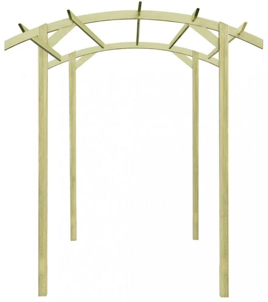 kerti pergola impregnált fenyőfalécekből 180 x 197 x 210 cm