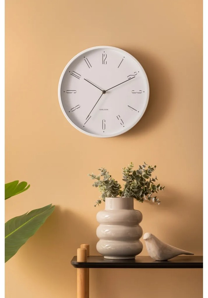 Karlsson 5988WH design falióra, fehér, átmérő 30cm