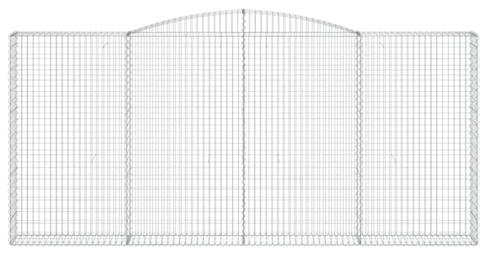 2 db íves horganyzott vas gabion kosár 400x30x180/200 cm