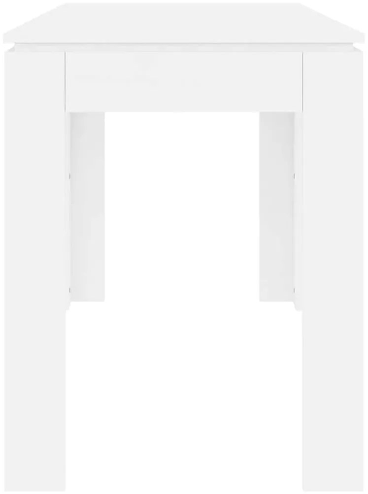 Fehér szerelt fa étkezőasztal 120 x 60 x 76 cm