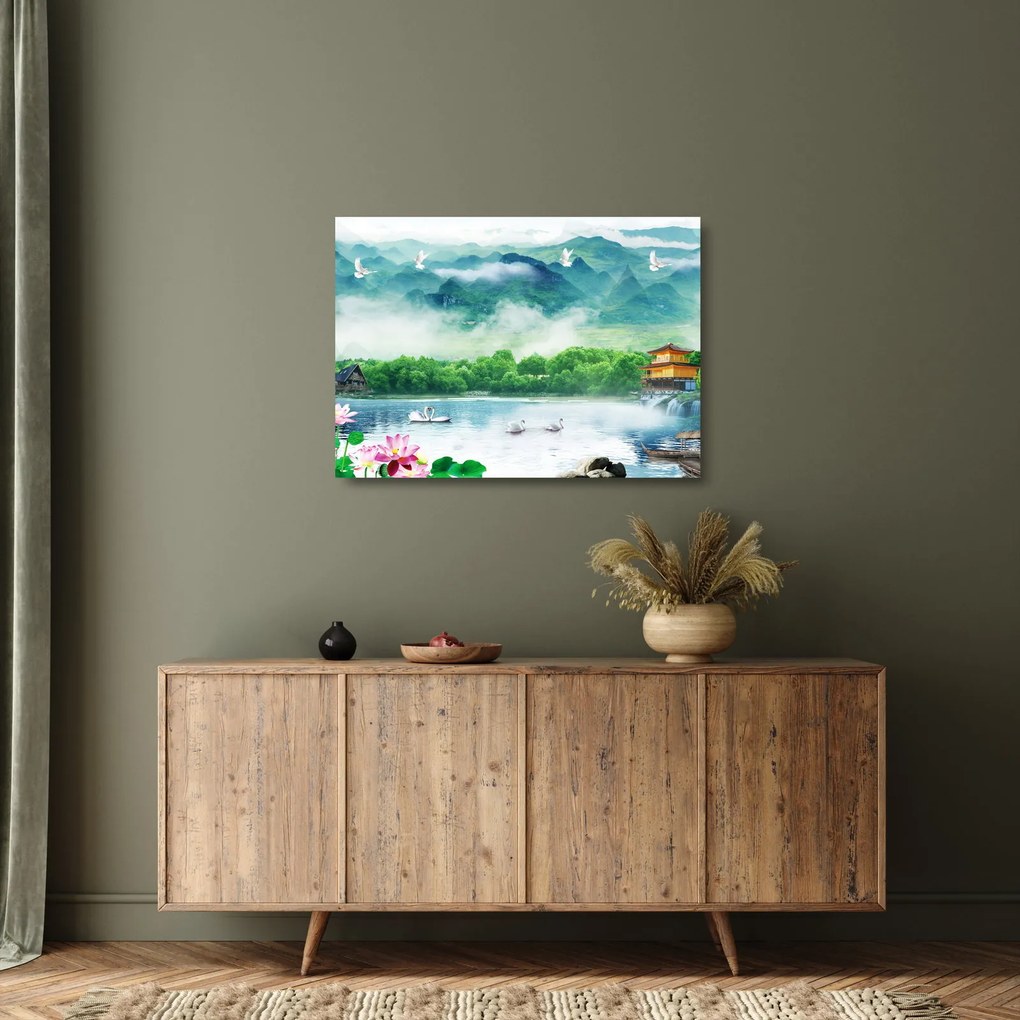 Kép - álomország (üvegen) (70x50 cm)